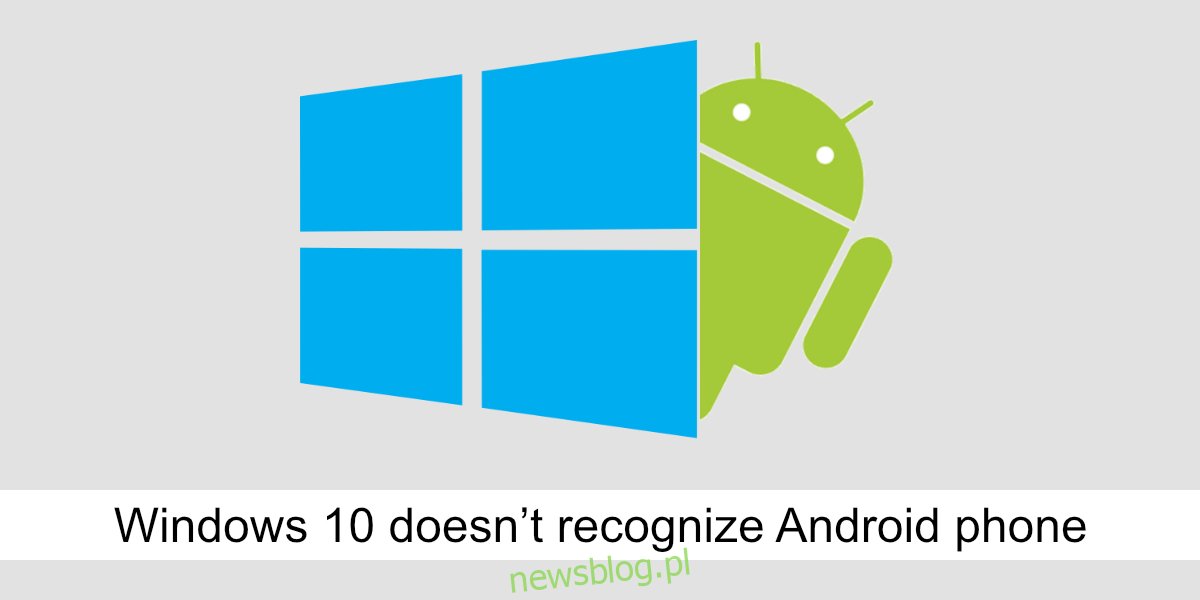   Windows 10 nie rozpoznaje telefonu z Androidem