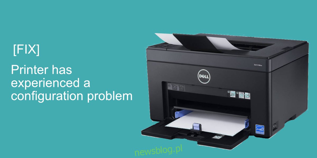wystąpił problem z konfiguracją drukarki