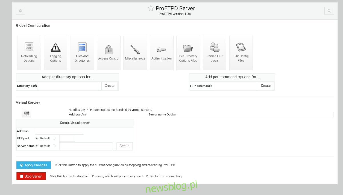 Jak skonfigurować serwer FTP w Ubuntu za pomocą Webmin