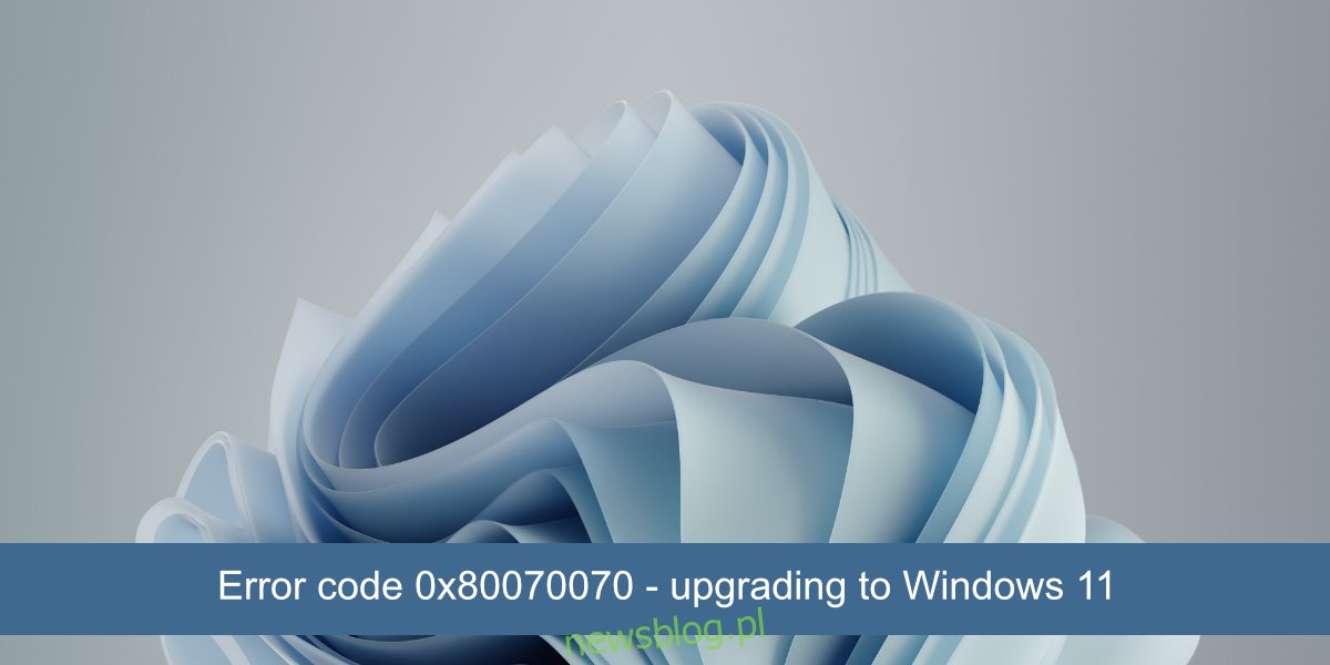 kod błędu 0x80070070 Windows 11