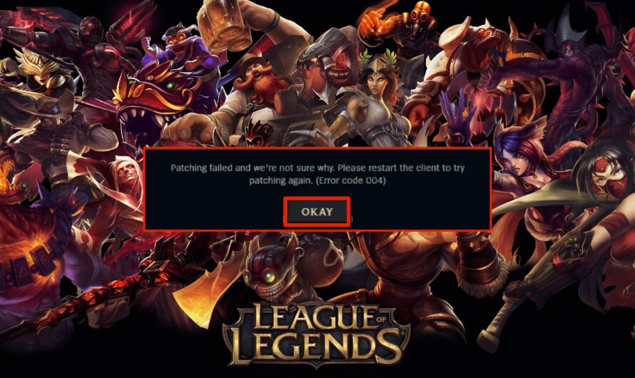 Napraw błąd League of Legends 004 w systemie Windows 10