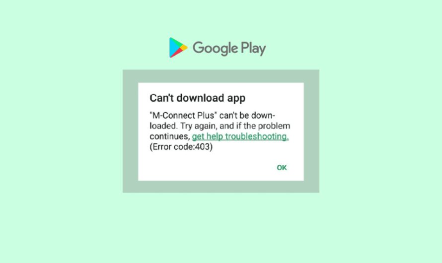 Napraw kod błędu Google Play Store 403